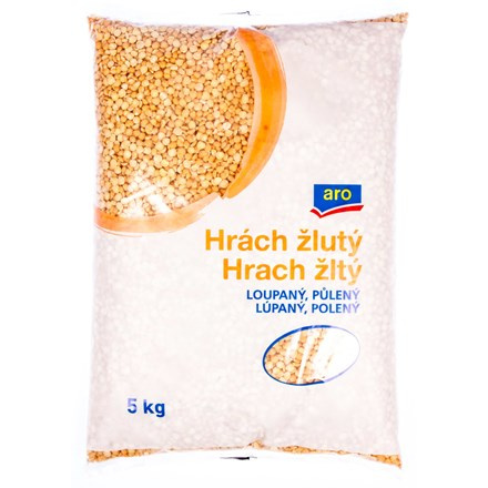 aro Hrách žlutý loupaný půlený 5 kg