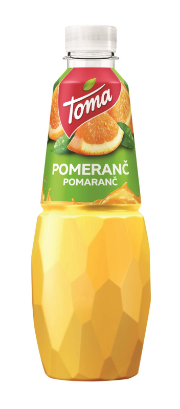 Toma - ovocný džus - Pomeranč 50%, 1 l