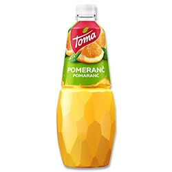 Toma - ovocný džus - Pomeranč 50%, 1 l