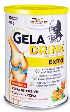GELADRINK Extra práškový nápoj pomeranč 390 g