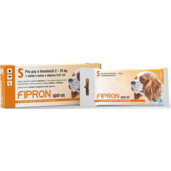 FIPRON spot-on pro psy a kočky S pes 2-10 kg 1x0,67 ml (pipety)