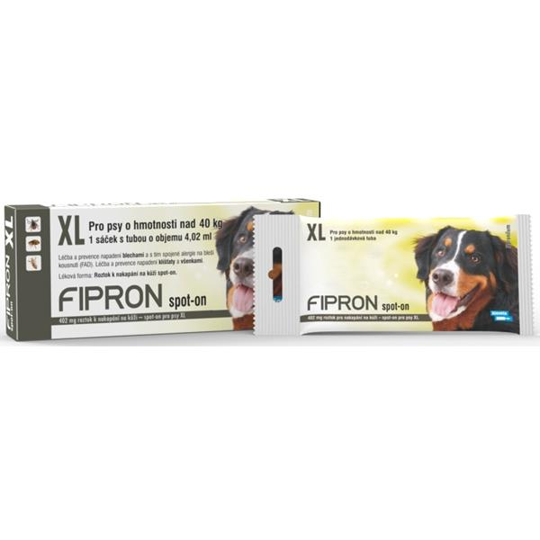 FIPRON spot-on pro psy a kočky XL pes nad 40 kg 1x4,02 ml (pipety)