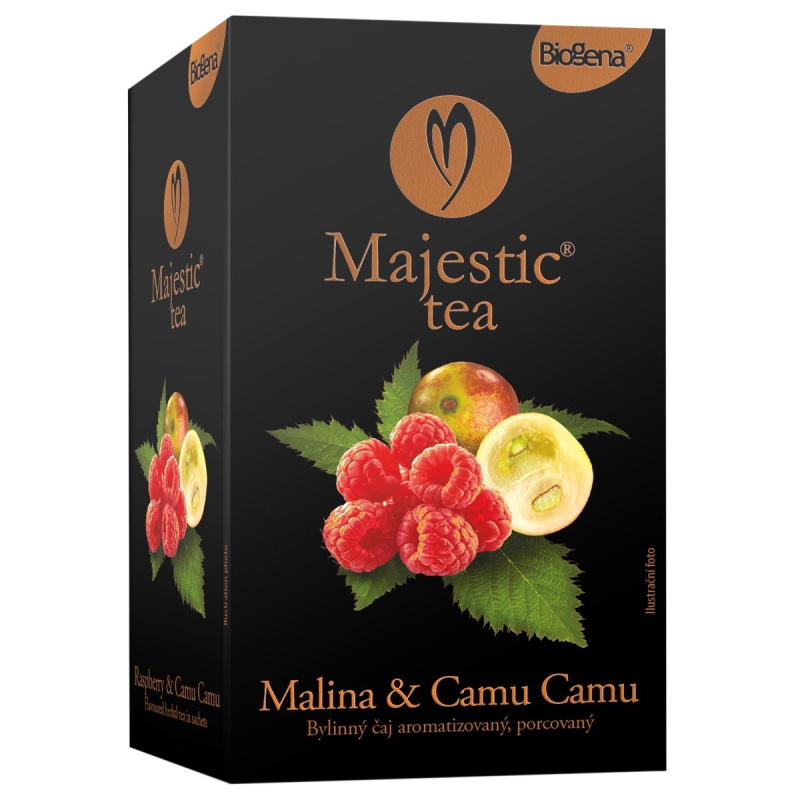 Ovocný čaj Biogena Majestic - malina & camu camu, 20x 2,5g