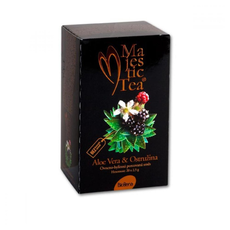 Bylinný čaj Biogena - aloe vera a ostružina, 20 x 2,5 g