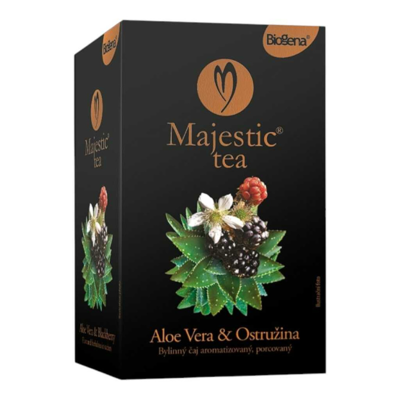 Bylinný čaj Biogena - aloe vera a ostružina, 20 x 2,5 g
