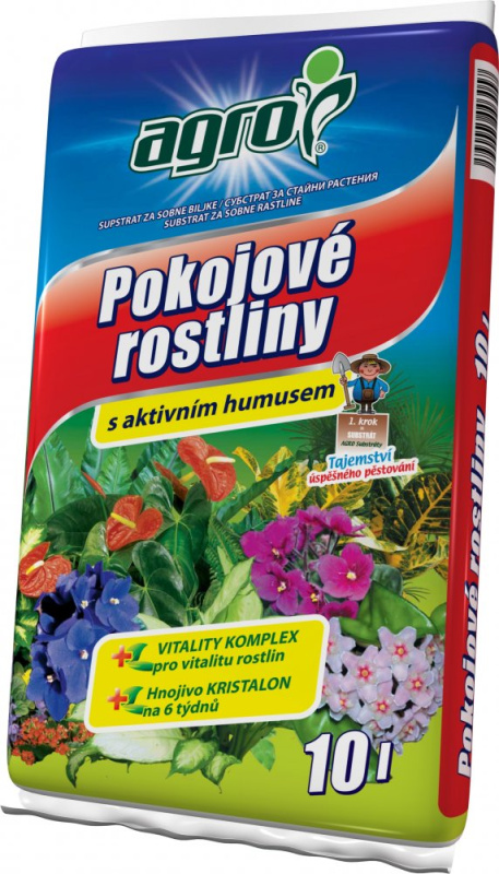 AGRO Substrát pro pokojové rostliny s aktivním humusem