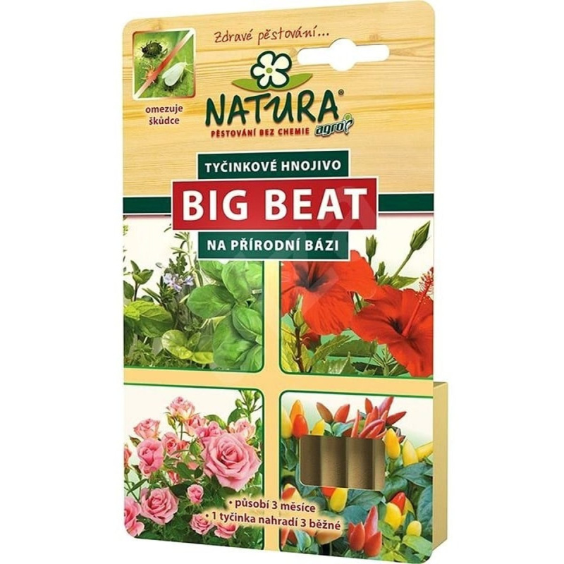 NATURA Big Beat Tyčinkové hnojivo na přírodní bázi