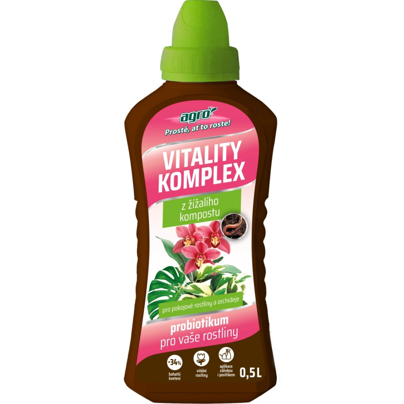 Agro Vitality komplex pro pokojové rostliny a orchideje, 500 ml