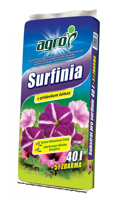 Agro Substrát pro surfinie 40 + 5 l zdarma