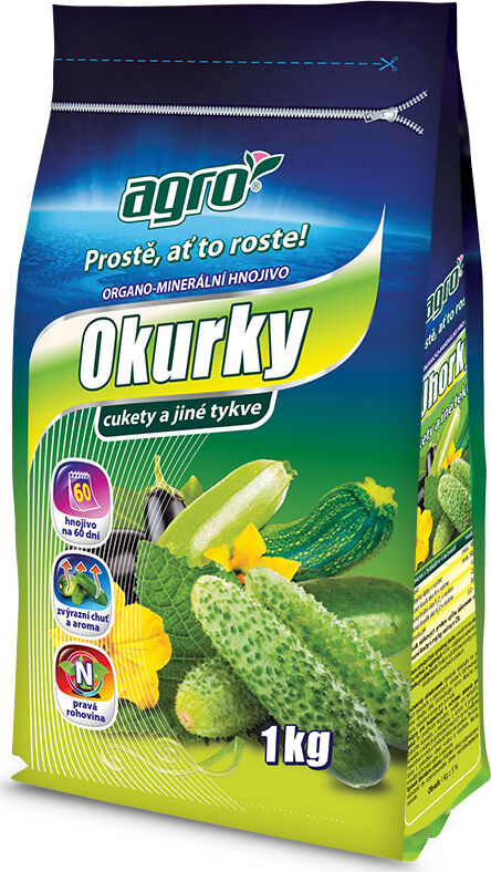 AGRO Organo-minerální hnojivo pro okurky, cukety a jiné tykve 1 kg