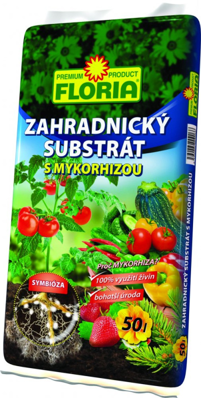 Floria Zahradnický substrát s mykorhizou