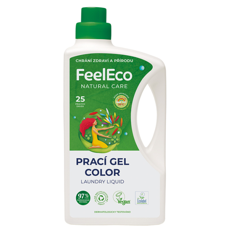 Gel na praní Feel Eco, barevné prádlo, 1,5 l