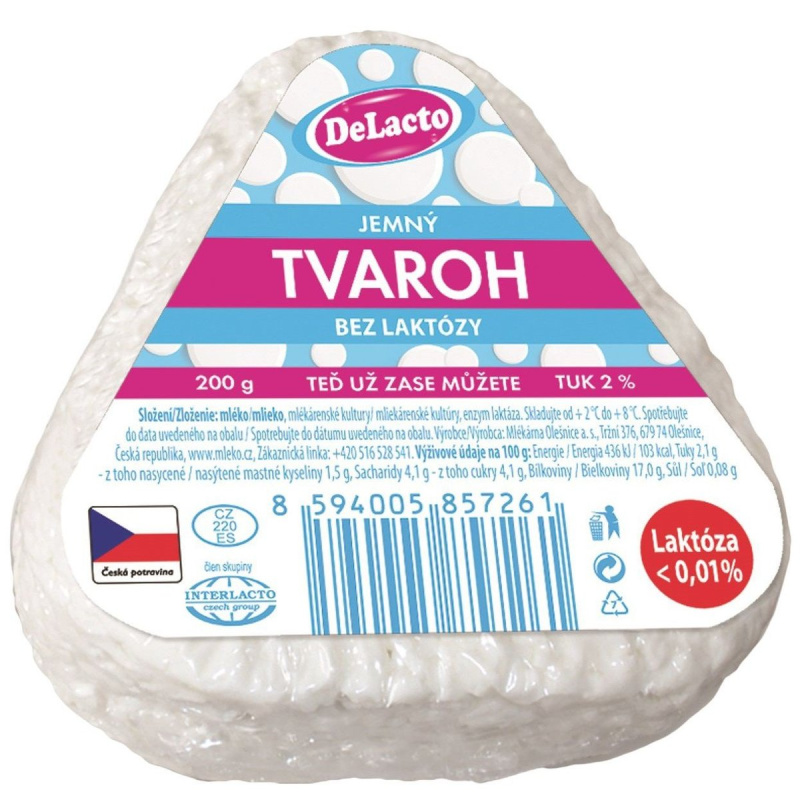 Delacto Jemný tvaroh bez laktózy