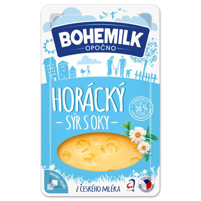 Bohemilk Horácký sýr s oky plátky