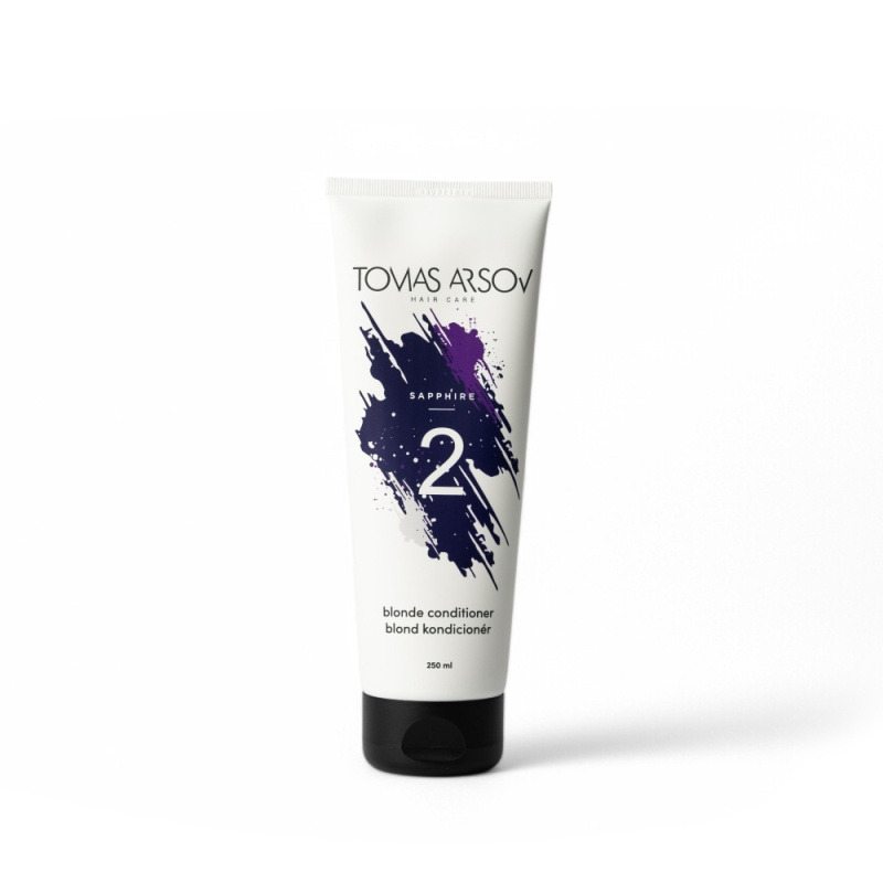Tomas Arsov Sapphire Blonde Condicioner hloubkově vyživující kondicionér pro zesvětlené, melírované studené blond vlasy 250 ml