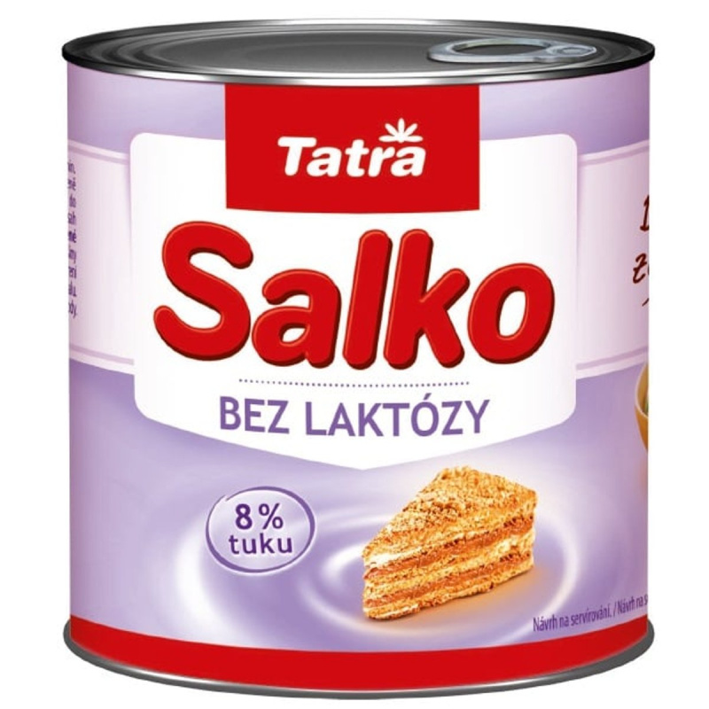 Tatra Salko zahuštěné mléko slazené bez laktózy 8 %