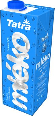 Mléko trvanlivé Tatra - polotučné 1,5%, s uzávěrem, 1 l