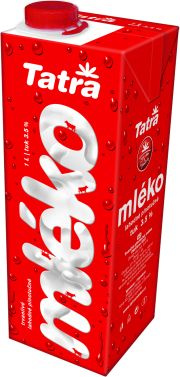 Mléko trvanlivé Tatra - plnotučné 3,5%, s uzávěrem, 1 l