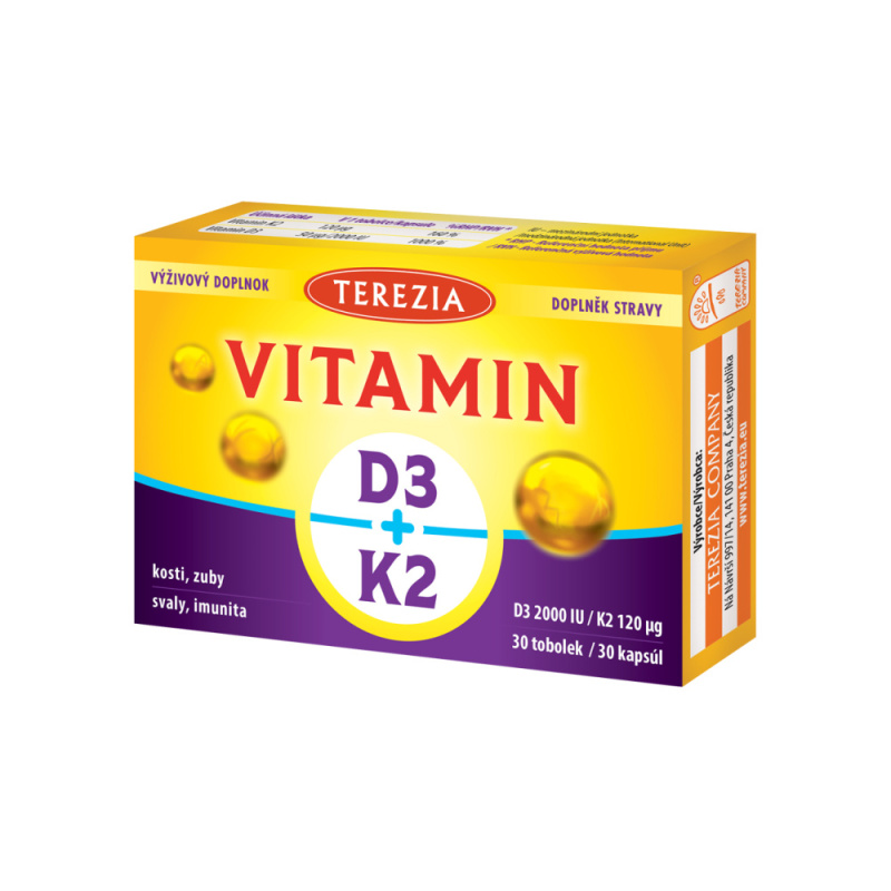 TEREZIA Vitamin D3 + K2 30 tobolek