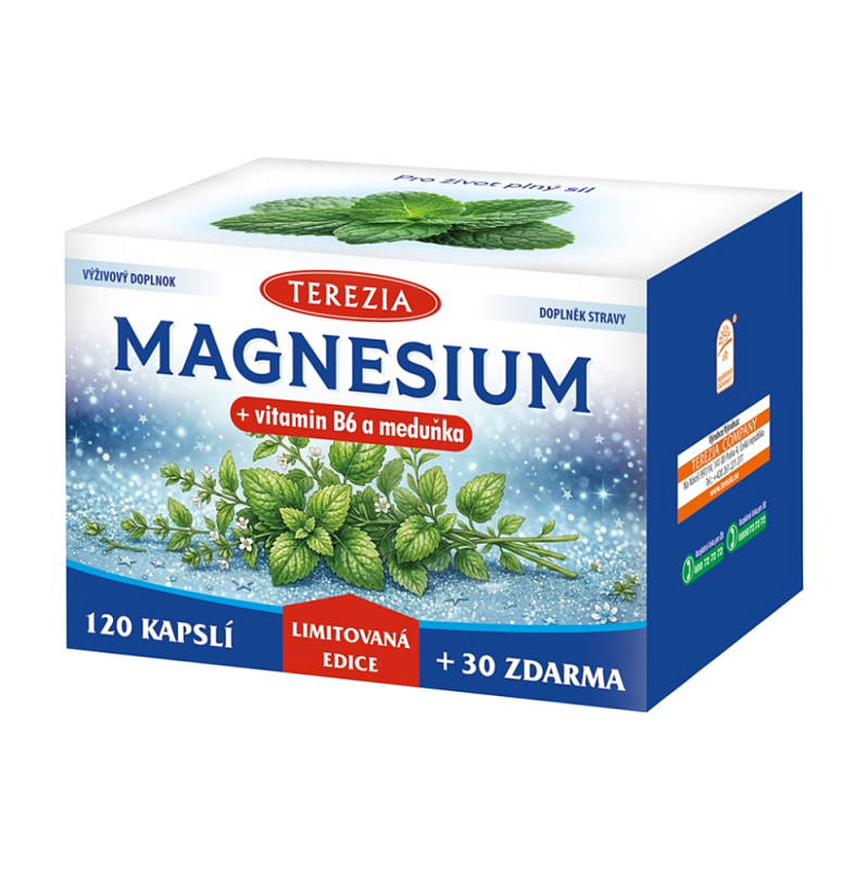 TEREZIA Magnesium+vit.B6 a meduňka cps.120+30