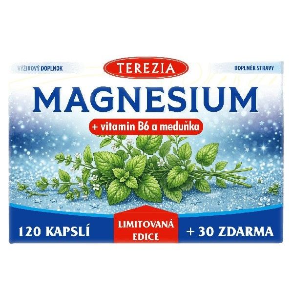 TEREZIA Magnesium+vit.B6 a meduňka cps.120+30