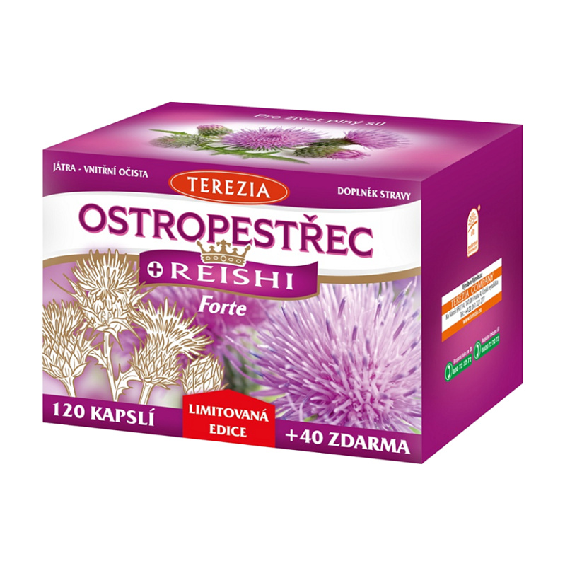 TEREZIA Ostropestřec+Reishi Forte cps.120+40