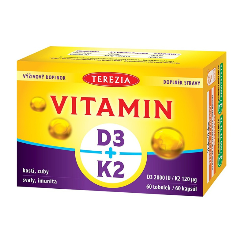 TEREZIA Vitamin D3+K2 tob.60