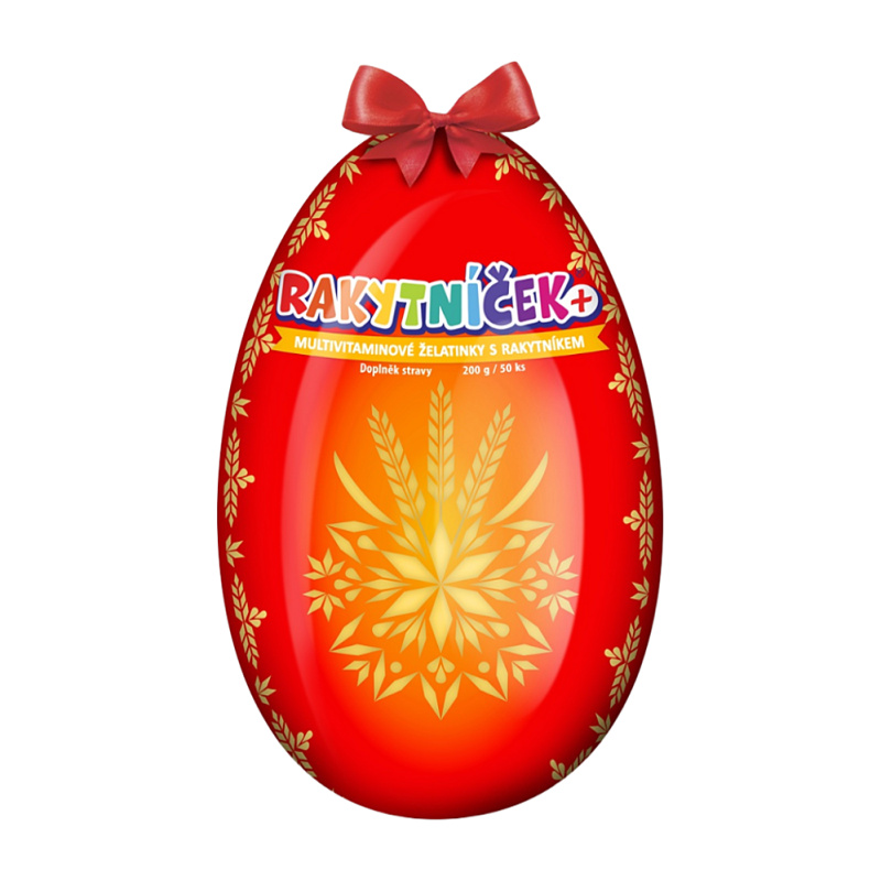 RAKYTNÍČEK+ želatinky 50ks červené vejce 2025