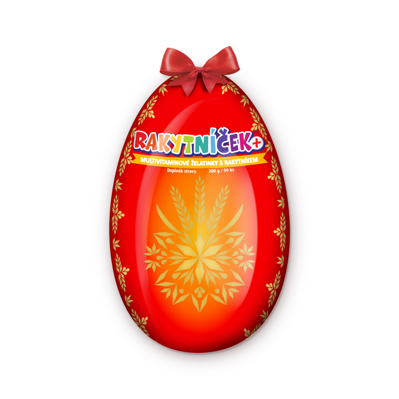 RAKYTNÍČEK+ želatinky 50ks červené vejce 2025