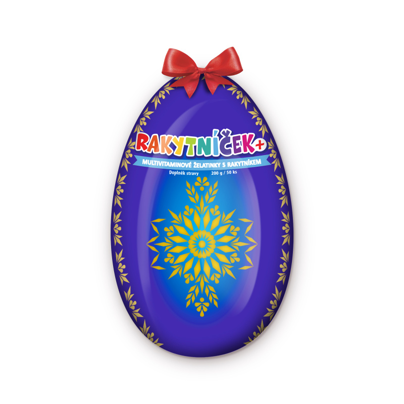 RAKYTNÍČEK+ želatinky 50ks modré vejce 2025