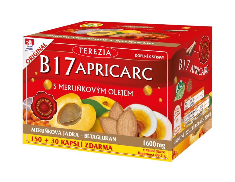 TEREZIA B17 Apricarc s meruňkovým olejem 150 + 30 kapslí