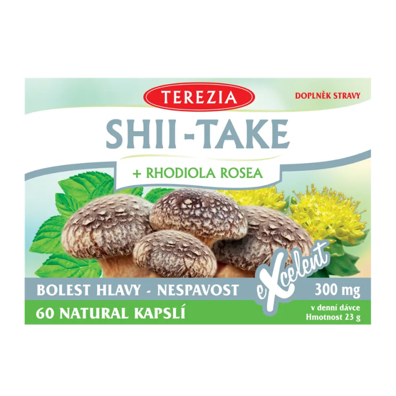Terezia Shii-Take + Rhodiola Rosea 60 kapslí