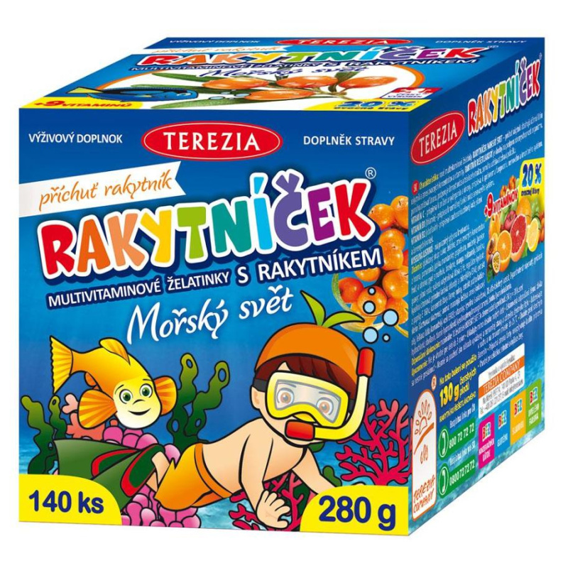 TEREZIA RAKYTNÍČEK želatinky MOŘSKÝ SVĚT 140 ks
