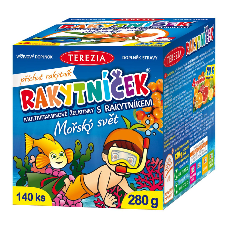 TEREZIA RAKYTNÍČEK želatinky MOŘSKÝ SVĚT 140 ks