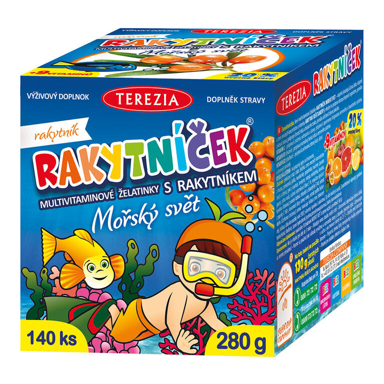 TEREZIA RAKYTNÍČEK želatinky MOŘSKÝ SVĚT 140 ks