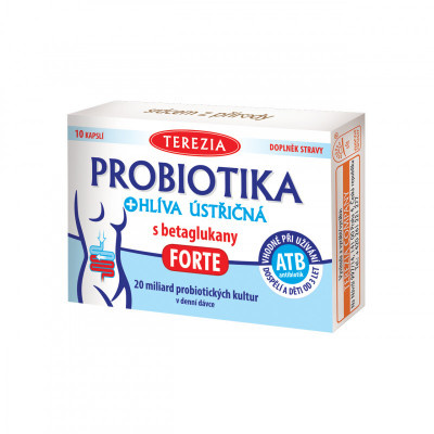 TEREZIA Probiotika + hlíva ústřičná s betaglukany FORTE 10 kapslí