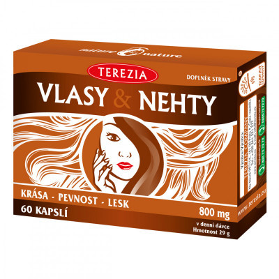 TEREZIA Vlasy & nehty 60 kapslí