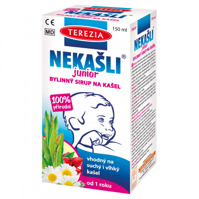 TEREZIA Nekašli junior 100% přírodní bylinný sirup na kašel 150 ml