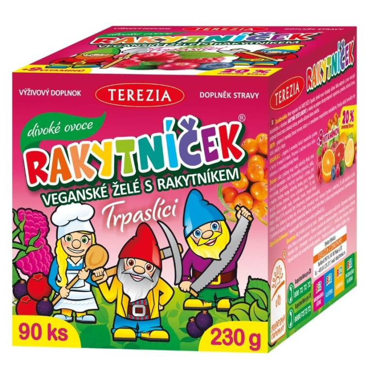 TEREZIA Rakytníček veganské želé Divoké ovoce 90 ks