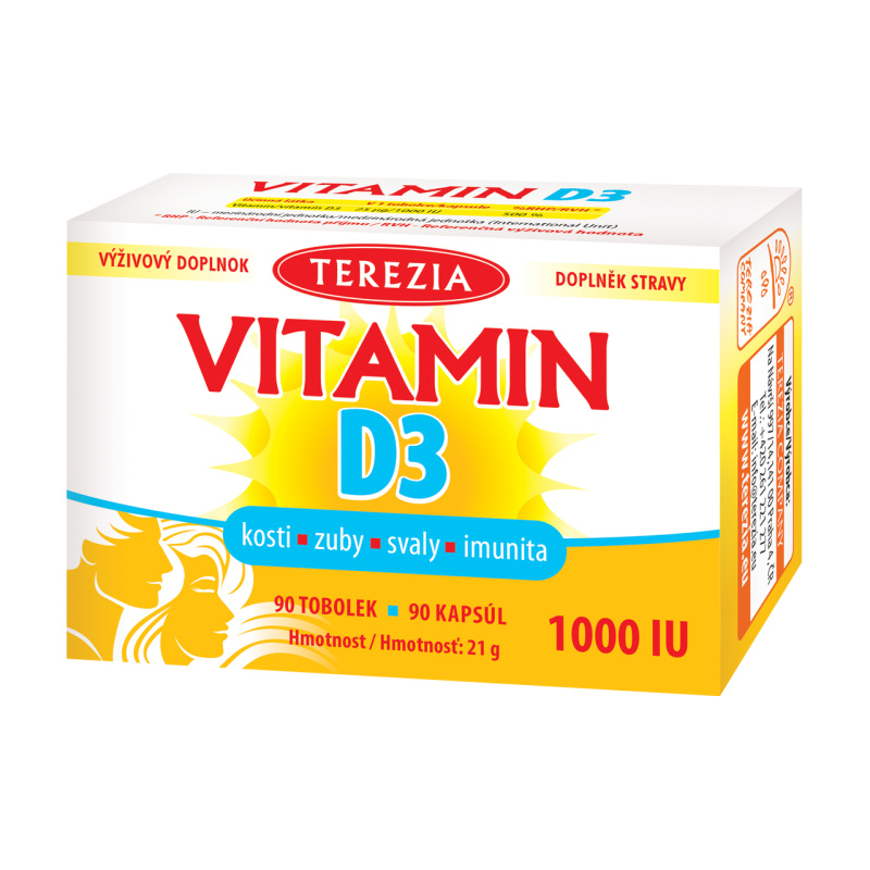 TEREZIA Vitamin D3 1000 IU 90 tobolek