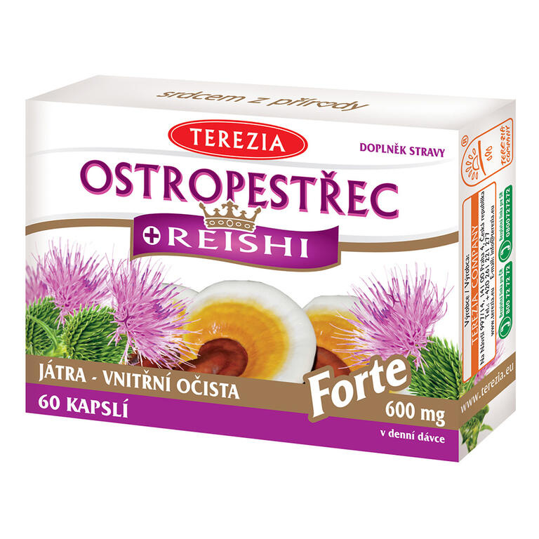 TEREZIA Ostropestřec + reishi forte 60 kapslí