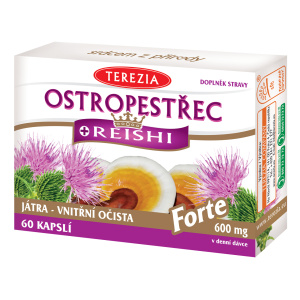 TEREZIA Ostropestřec + reishi forte 60 kapslí