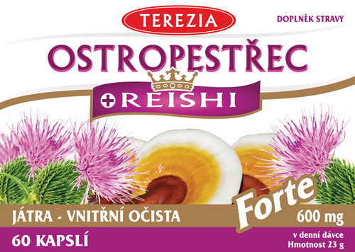 TEREZIA Ostropestřec + reishi forte 60 kapslí