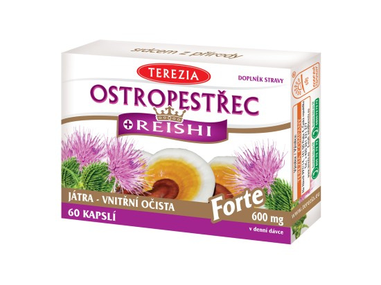 TEREZIA Ostropestřec + reishi forte 60 kapslí