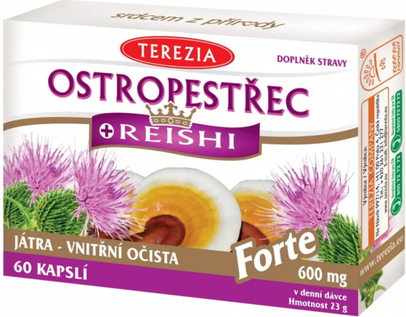 TEREZIA Ostropestřec + reishi forte 60 kapslí