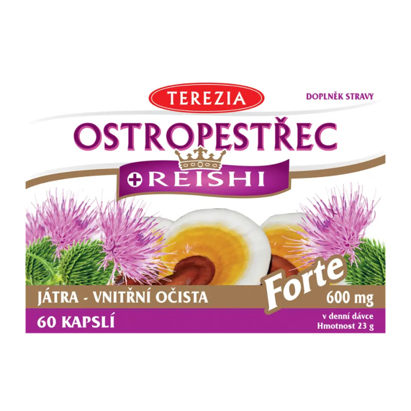 TEREZIA Ostropestřec + reishi forte 60 kapslí