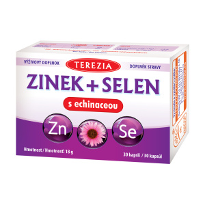 TEREZIA Zinek + selen s echinaceou 30 kapslí