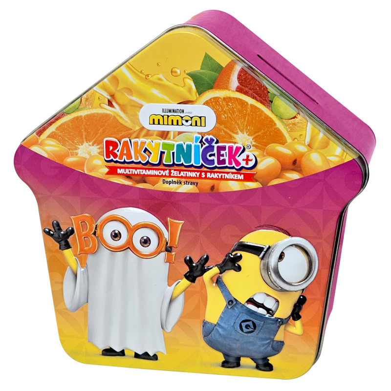 Rakytníček Multivitaminové želatinky domeček Halloween Mimoni 50 ks