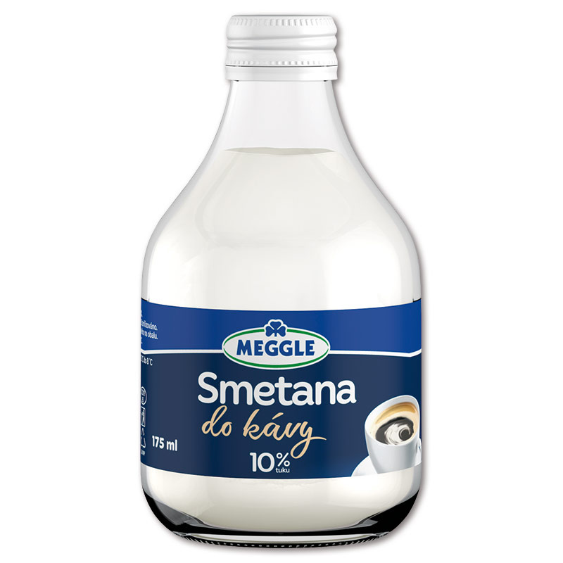 Smetana do kávy Meggle, ve skle, 175 ml