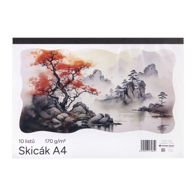 Skicák A4 170 g, 10 listů